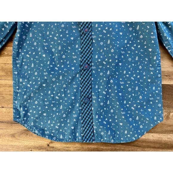 NEW Matilda Jane Choose Your Own Path Jack Frost Blue Black Holiday Shirt 4 - Picture 4 of 9